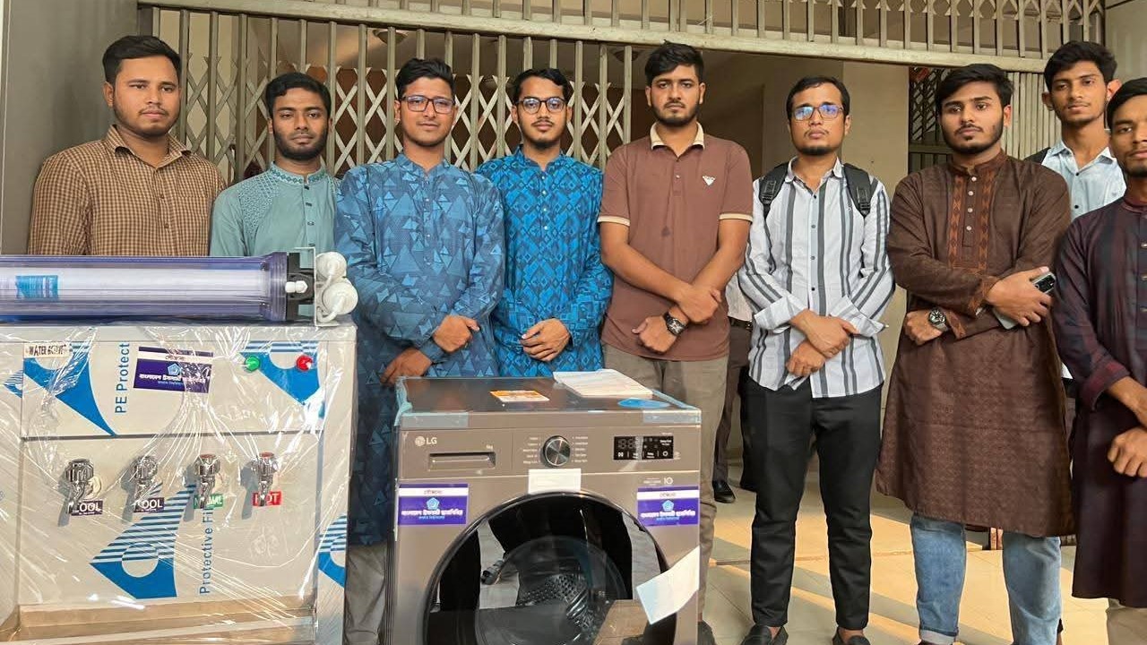 শিবিরের উদ্যোগে জবি ছাত্রী হলে ওয়াশিং মেশিন ও পানির ফিল্টার স্থাপন